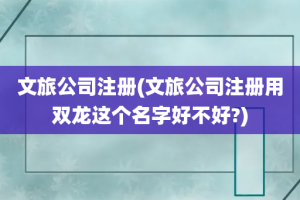 文旅公司注册(文旅公司注册用双龙这个名字好不好?)