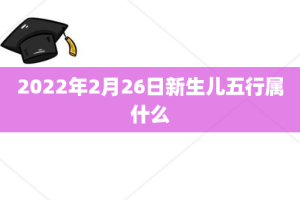 2022年2月26日新生儿五行属什么