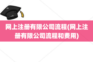 网上注册有限公司流程(网上注册有限公司流程和费用)