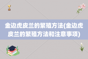 金边虎皮兰的繁殖方法(金边虎皮兰的繁殖方法和注意事项)