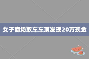 女子商场取车车顶发现20万现金