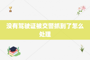 没有驾驶证被交警抓到了怎么处理