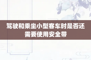 驾驶和乘坐小型客车时是否还需要使用安全带