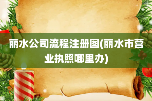 丽水公司流程注册图(丽水市营业执照哪里办)