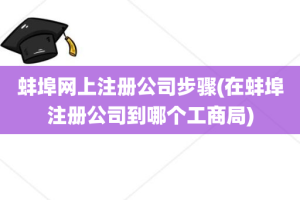 蚌埠网上注册公司步骤(在蚌埠注册公司到哪个工商局)