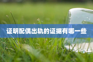 证明配偶出轨的证据有哪一些