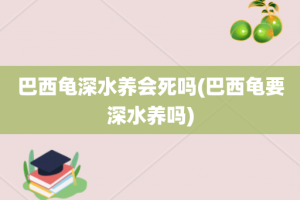 巴西龟深水养会死吗(巴西龟要深水养吗)