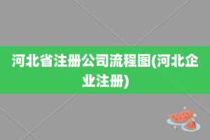 河北省注册公司流程图(河北企业注册)