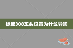 标致308车头位置为什么异响