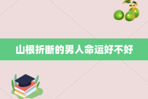 山根折断的男人命运好不好