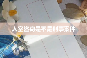 入室盗窃是不是刑事案件