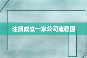 注册成立一家公司流程图