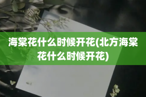 海棠花什么时候开花(北方海棠花什么时候开花)