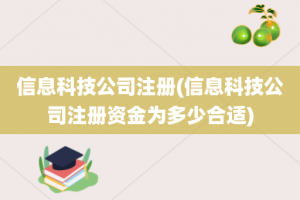 信息科技公司注册(信息科技公司注册资金为多少合适)