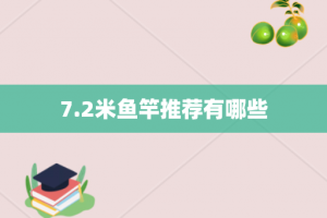 7.2米鱼竿推荐有哪些