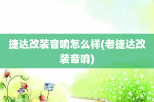 捷达改装音响怎么样(老捷达改装音响)