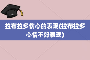 拉布拉多伤心的表现(拉布拉多心情不好表现)