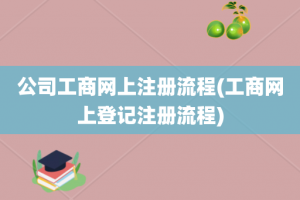 公司工商网上注册流程(工商网上登记注册流程)